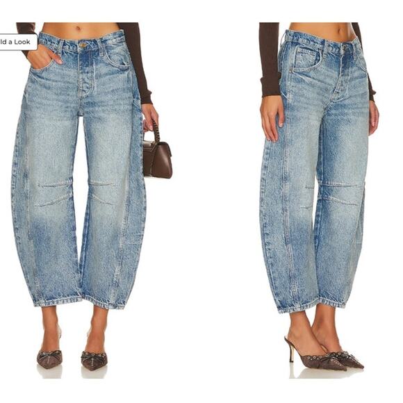 Free People Denim - Womens NWOT We The Free Good Luck Mid Rise Barrel Jeans Size 30